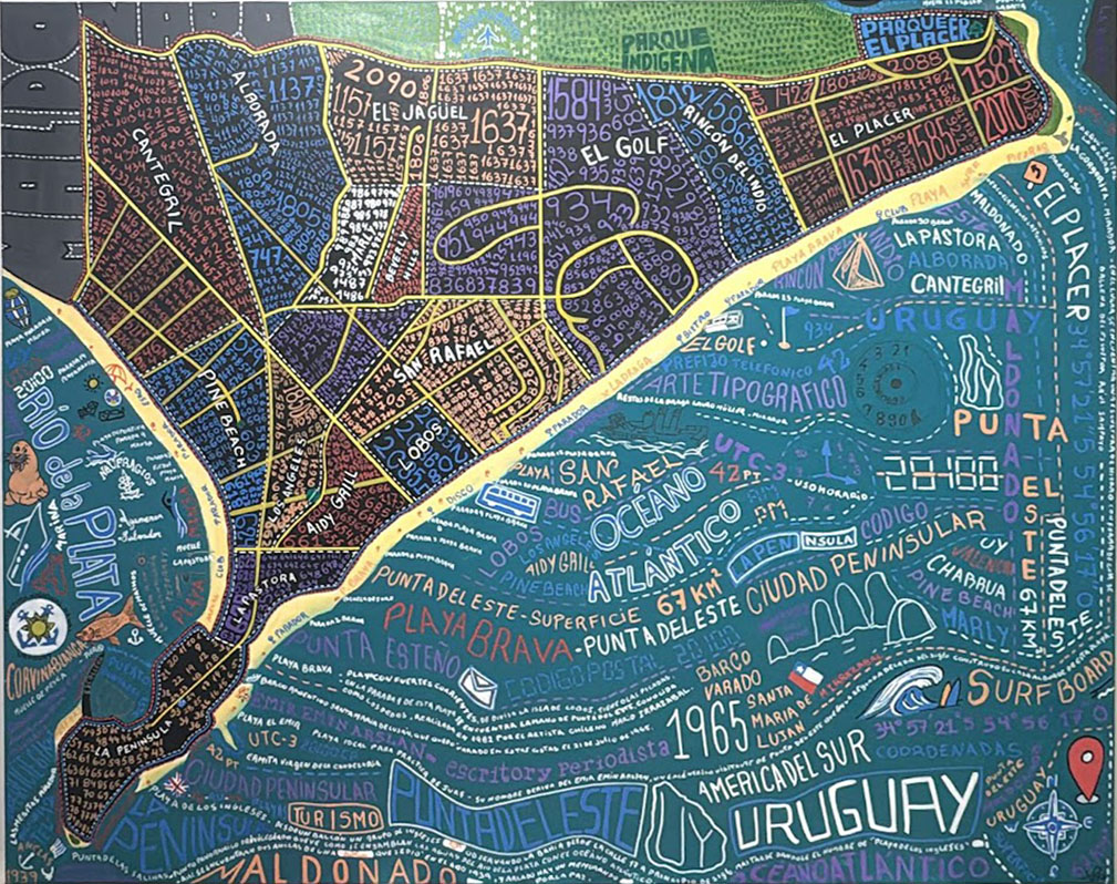 Mapa tipográfico de punta del este