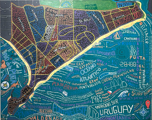 Mapa tipográfico de punta del este